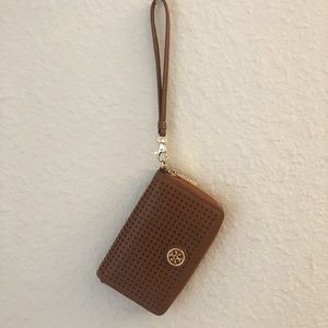 Tory Burch Robinson Perforated Wristlet